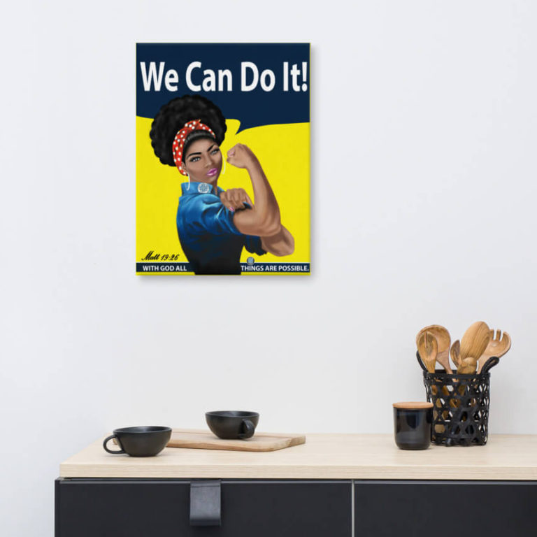 We Can Do It!-18x24" Canvas Wall Art