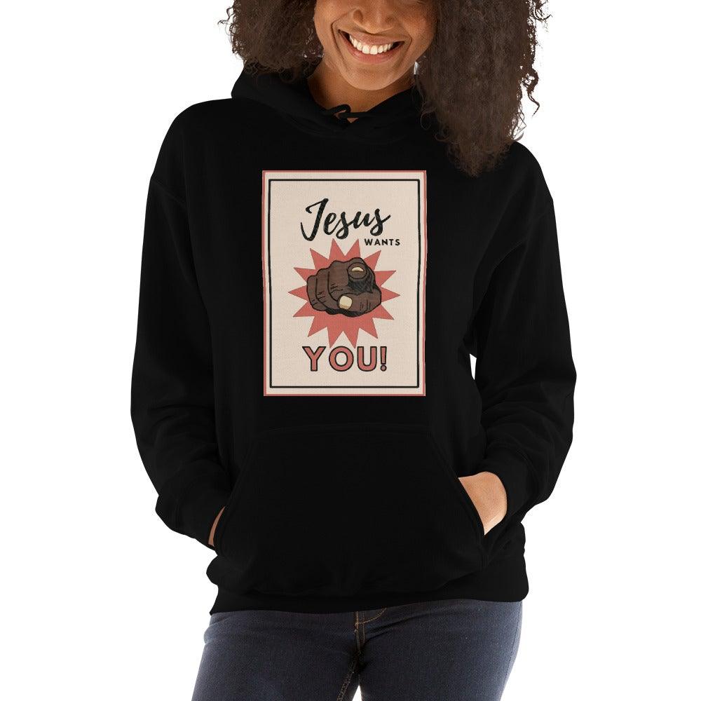 <strong>Jesus Wants You!</strong><br>Adult Hoodie