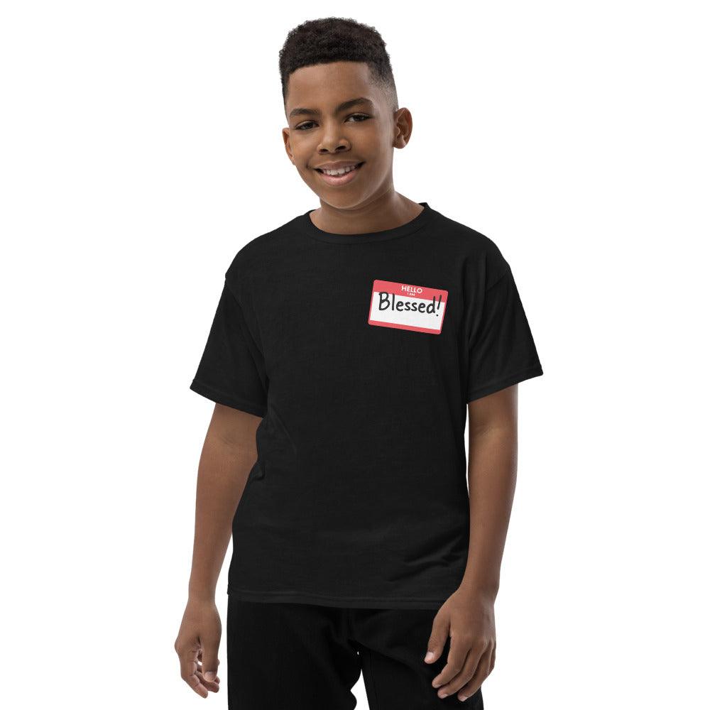 <strong>Hello I Am..Blessed!</strong><br>Big Kid's T-Shirt
