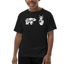 youth-lightweight-t-shirt-black-front-61fabba728dc4 Bear Fruit-Big Kid’s T-Shirt
