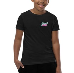 youth-premium-tee-black-600d02dfacb47 Jesus Rocks Big Kids T-Shirt