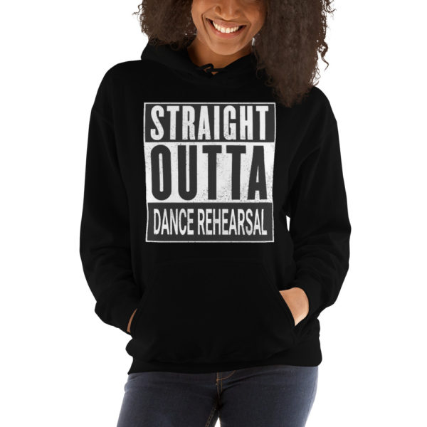 unisex-heavy-blend-hoodie-black-front-63ae907af078b.jpg Straight Outta Dance Rehearsal Adult Hoodie
