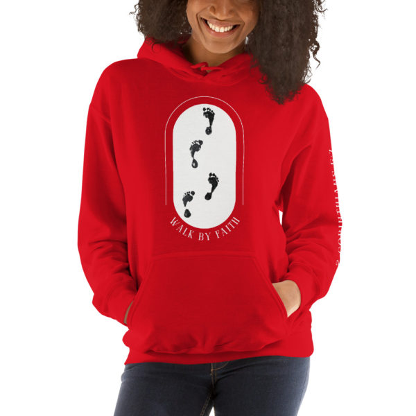 unisex-heavy-blend-hoodie-red-front-640da81158146.jpg Walk by Faith Adult Hoodie